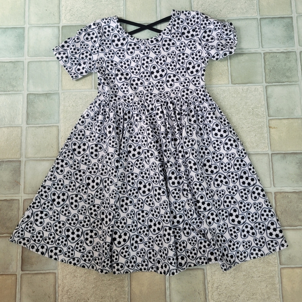 Foxtail Lilies Boutique Soccer Twirl Dress Size 10